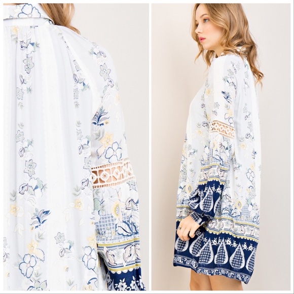 Entro Kayleigh Multi Print Tunic Dress - Picture 7 of 8